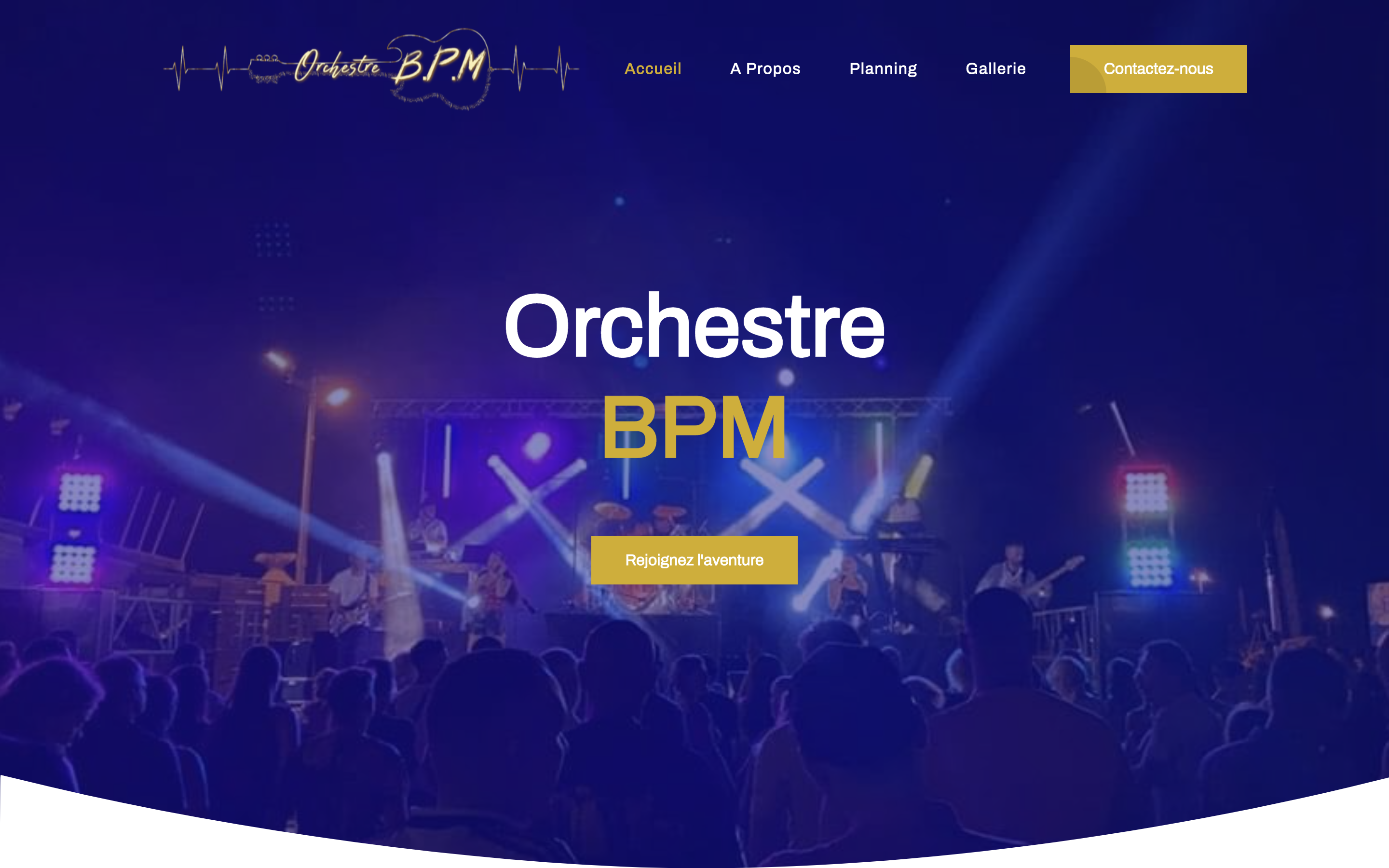 Présentation site internet Orchestre BPM - Nice